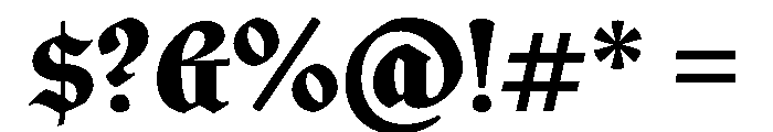 Gorgias Black Font OTHER CHARS