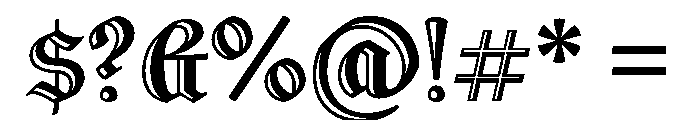 Gorgias Deco Black Font OTHER CHARS