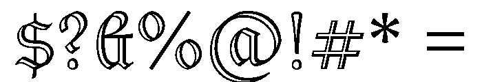 Gorgias Deco Regular Font OTHER CHARS