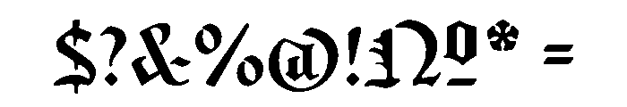 Gorgias Extra Bold Font OTHER CHARS