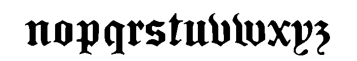 Gorgias Extra Bold Font LOWERCASE