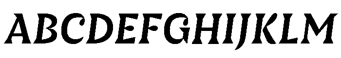 Gorgias Italic Font UPPERCASE