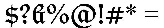 Gorgias Regular Font OTHER CHARS