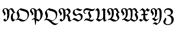 Gorgias Regular Font UPPERCASE
