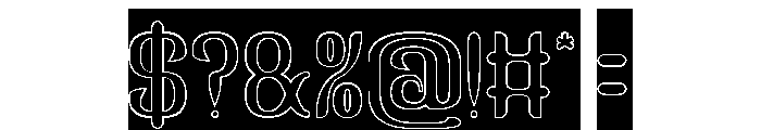 GOLDEN ERA-Hollow-Inverse Font OTHER CHARS