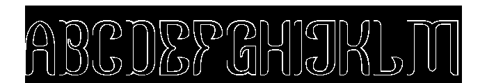 GOLDEN ERA-Hollow-Inverse Font UPPERCASE