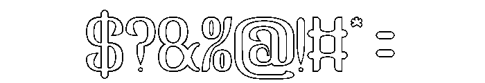 GOLDEN ERA-Hollow Font OTHER CHARS