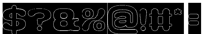 GORGEOUS smile-Hollow-Inverse Font OTHER CHARS