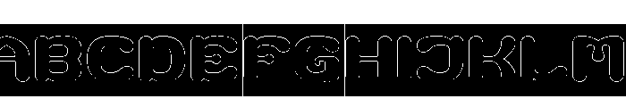 GORGEOUS smile-Hollow-Inverse Font UPPERCASE