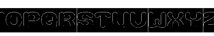 GORGEOUS smile-Hollow-Inverse Font UPPERCASE
