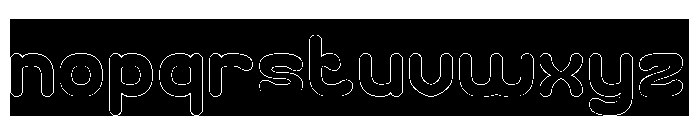 GORGEOUS smile-Hollow-Inverse Font LOWERCASE
