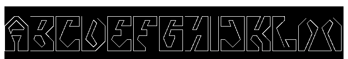 GORILLA PROTOCOL-Hollow-Inverse Font UPPERCASE