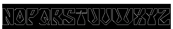 GORILLA PROTOCOL-Hollow-Inverse Font UPPERCASE