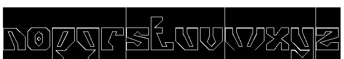 GORILLA PROTOCOL-Hollow-Inverse Font LOWERCASE