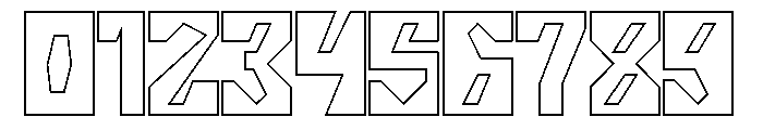 GORILLA PROTOCOL-Hollow Font OTHER CHARS