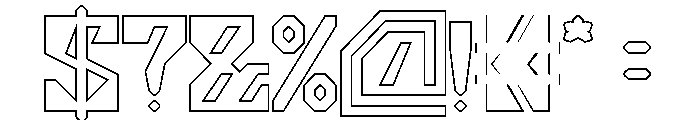 GORILLA PROTOCOL-Hollow Font OTHER CHARS