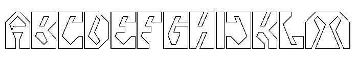 GORILLA PROTOCOL-Hollow Font UPPERCASE