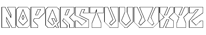 GORILLA PROTOCOL-Hollow Font UPPERCASE