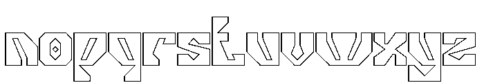 GORILLA PROTOCOL-Hollow Font LOWERCASE