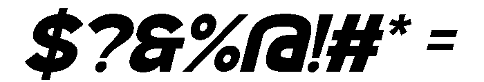 Gocron Italic Font OTHER CHARS