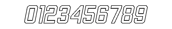 Gofaster Outline Italic Font OTHER CHARS