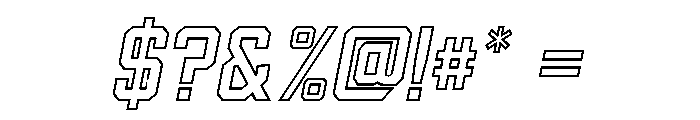 Gofaster Outline Italic Font OTHER CHARS