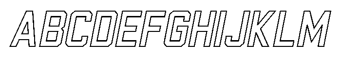 Gofaster Outline Italic Font UPPERCASE