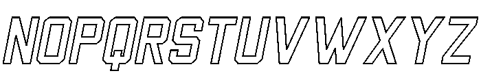 Gofaster Outline Italic Font LOWERCASE
