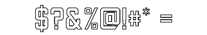 Gofaster Outline Font OTHER CHARS