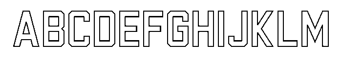 Gofaster Outline Font UPPERCASE