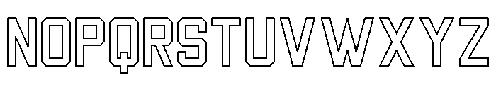 Gofaster Outline Font UPPERCASE