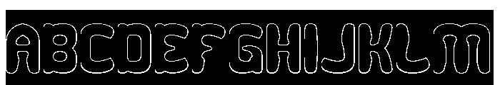 Going Right-Hollow-Inverse Font UPPERCASE