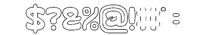 Going Right-Hollow Font OTHER CHARS