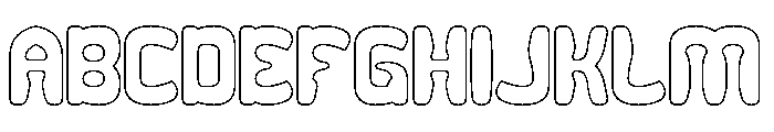 Going Right-Hollow Font UPPERCASE