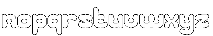 Going Right-Hollow Font LOWERCASE