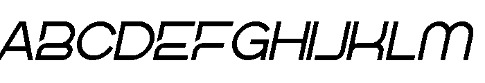 Goks Italic Font UPPERCASE