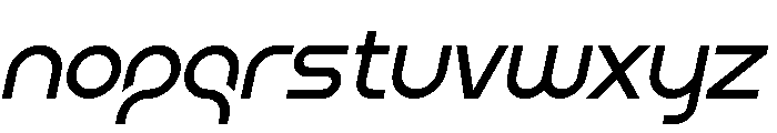 Goks Italic Font LOWERCASE