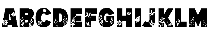 Golden Flora Font UPPERCASE