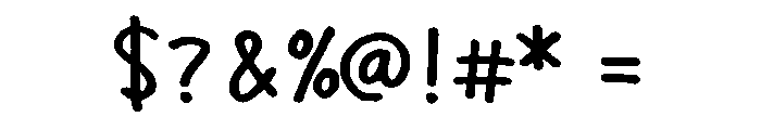 Good Human Handwriting Regular Font OTHER CHARS