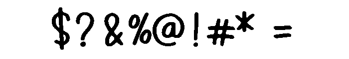 Good Morning Handwritin Regular Font OTHER CHARS