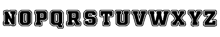 Good Varsity Duo Out Font UPPERCASE