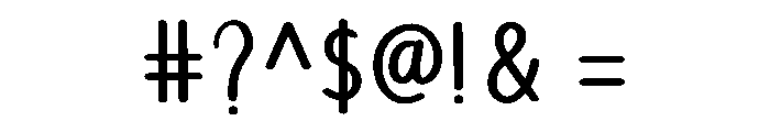 Goodbye February Font OTHER CHARS