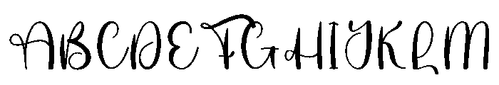 Goodbye February Font UPPERCASE