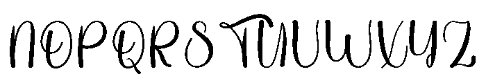 Goodbye February Font UPPERCASE