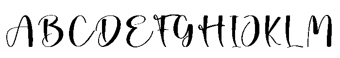 Goodbye September Font UPPERCASE