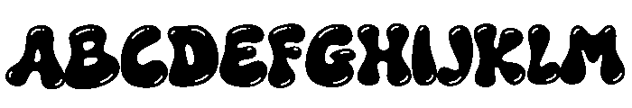 Gooey Smile Reflact Font UPPERCASE