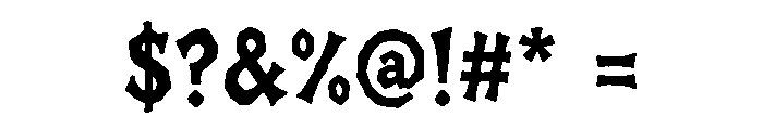 Gorefang Font OTHER CHARS