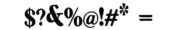 Gorilla_Bold Font OTHER CHARS
