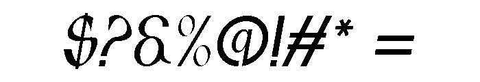 Gorufat Italic Font OTHER CHARS
