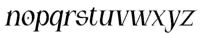 Gorufat Italic Font LOWERCASE